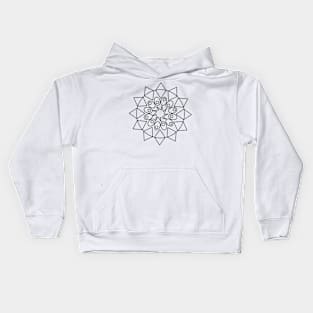 Simple Mandala design to Color Kids Hoodie